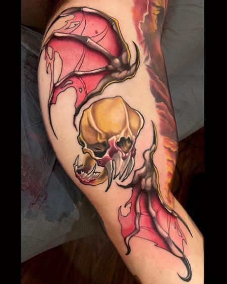 tattoos/ - Demon Bat Skull - 143690